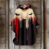 Digital Print Women's Hooded Cloak for Halloween and Christmas