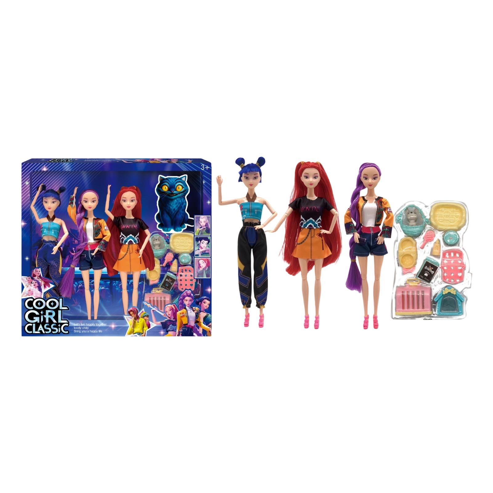 

Коллекция модных пластиковых кукол с уникальными стильными нарядами и красочными прическами. Идеальный подарок для детей, чтобы и творить. One Size