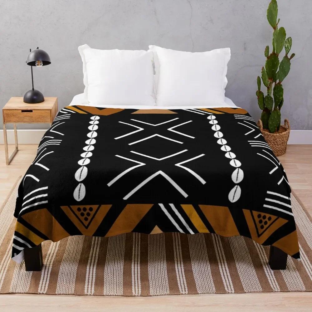

African Mud Cloth Bogolan Design Throw Blanket Fuzzy Blanket 75cmx90cm