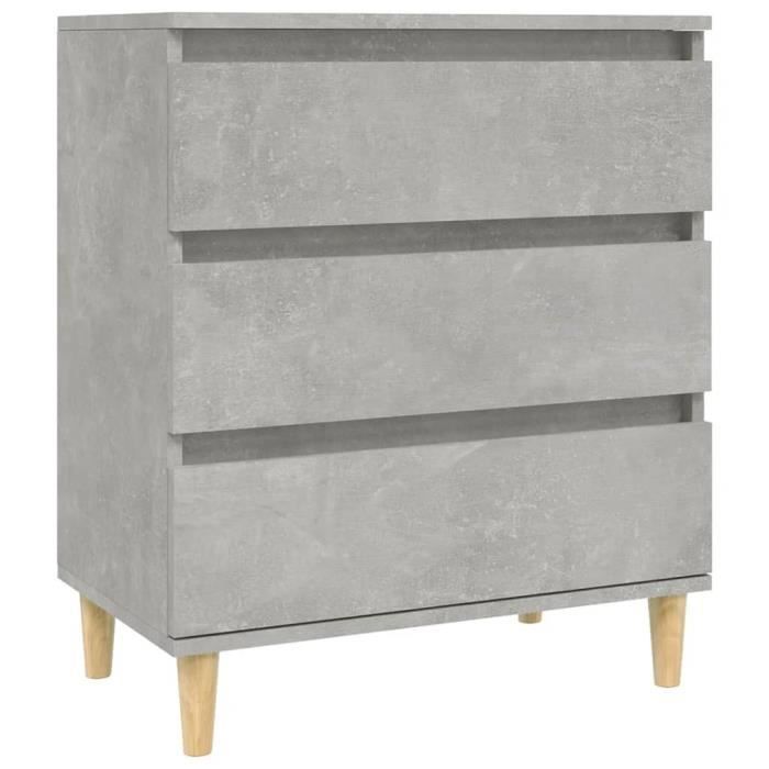 823044 vidaXL Buffet Concrete Grey 60x35x70 Cm Engineered Wood