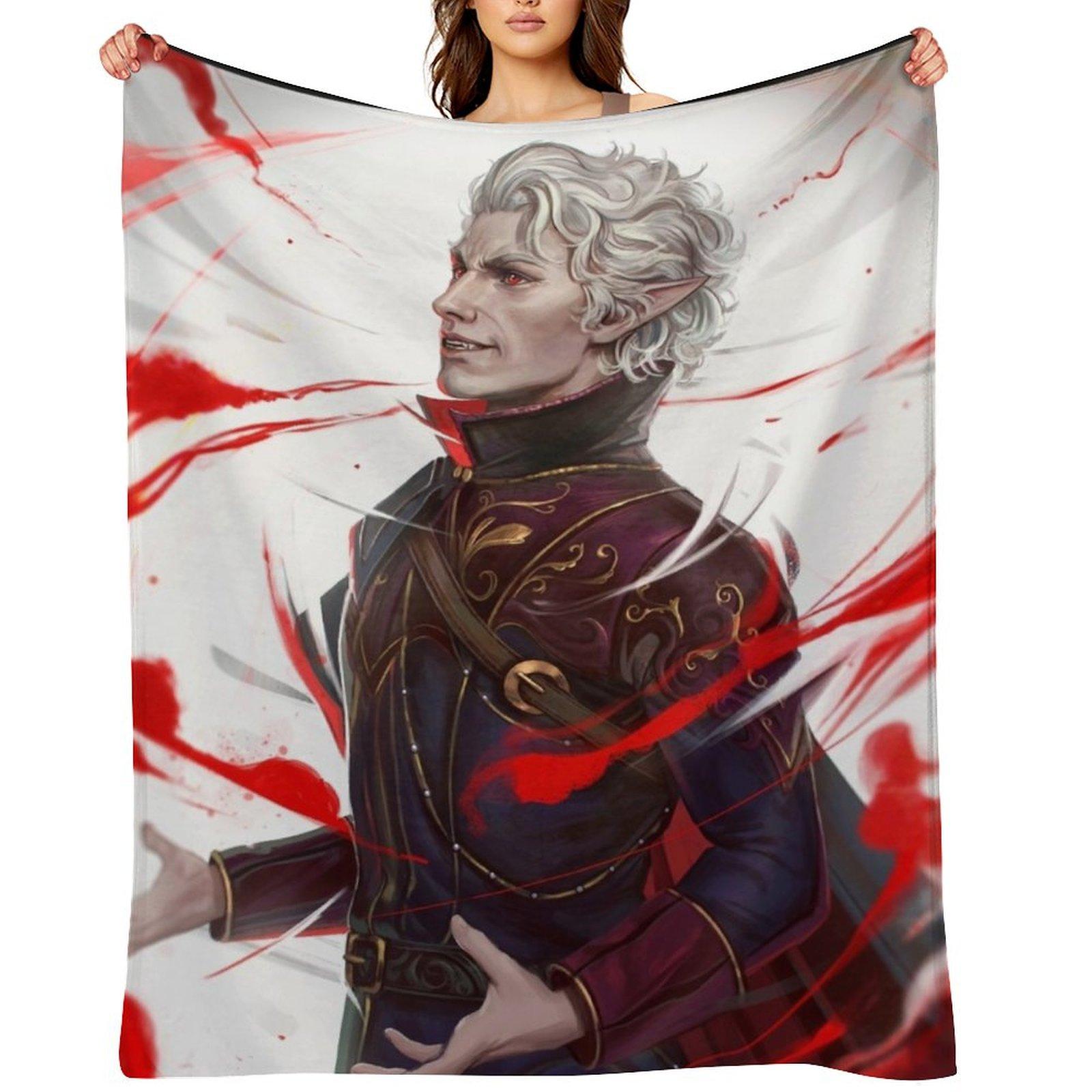 Astarion blood Throw Blanket Luxury Throw manga Shaggy Bed linens Blankets 30x40in