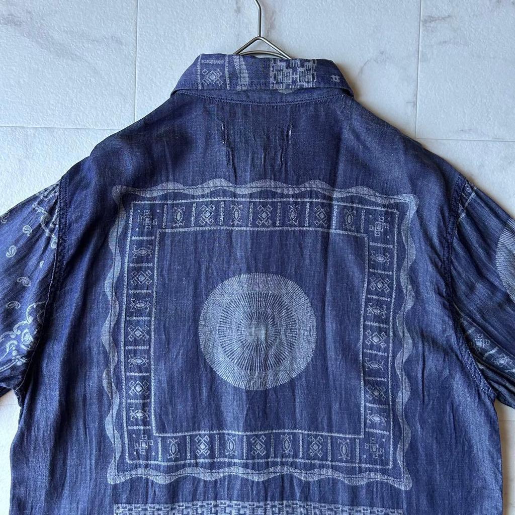 Used REMI RELIEF Paisley Pattern Shirt Linen Blend