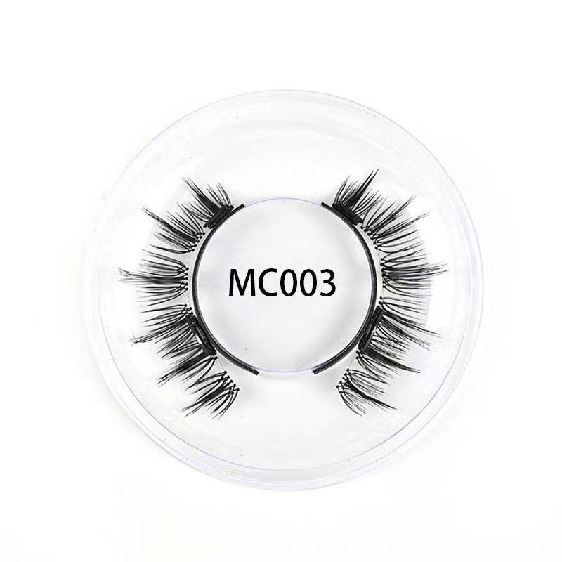 Reusable Magnetic Eyelash Set with Tweezers - Glue-Free, Two-Magnet Design