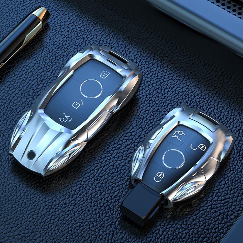 Zinc Alloy Car Remote Key Case Cover Shell for Mercedes Benz A C E G S Class GLA GLC CLE W124 W176 W223 W206 S350L S400L S450L