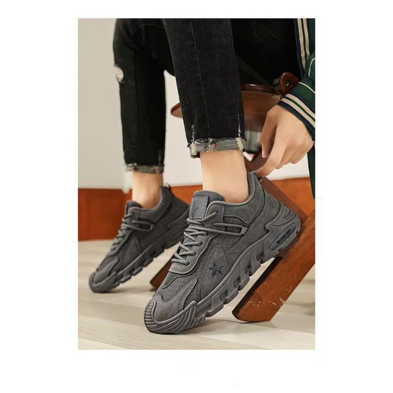 Men's Spring Outdoor Work Protective Board Shoes, Anti-Slip Wear-Resistant Breathable Trendy Footwear.