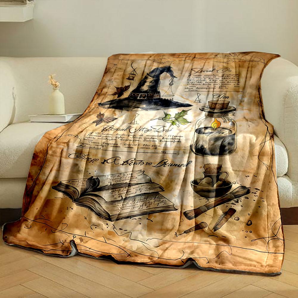Witchy Spellbook Blanket bedroom Blanket for Livingroom Couch lunch break Soft throw for Friend's festival Gift