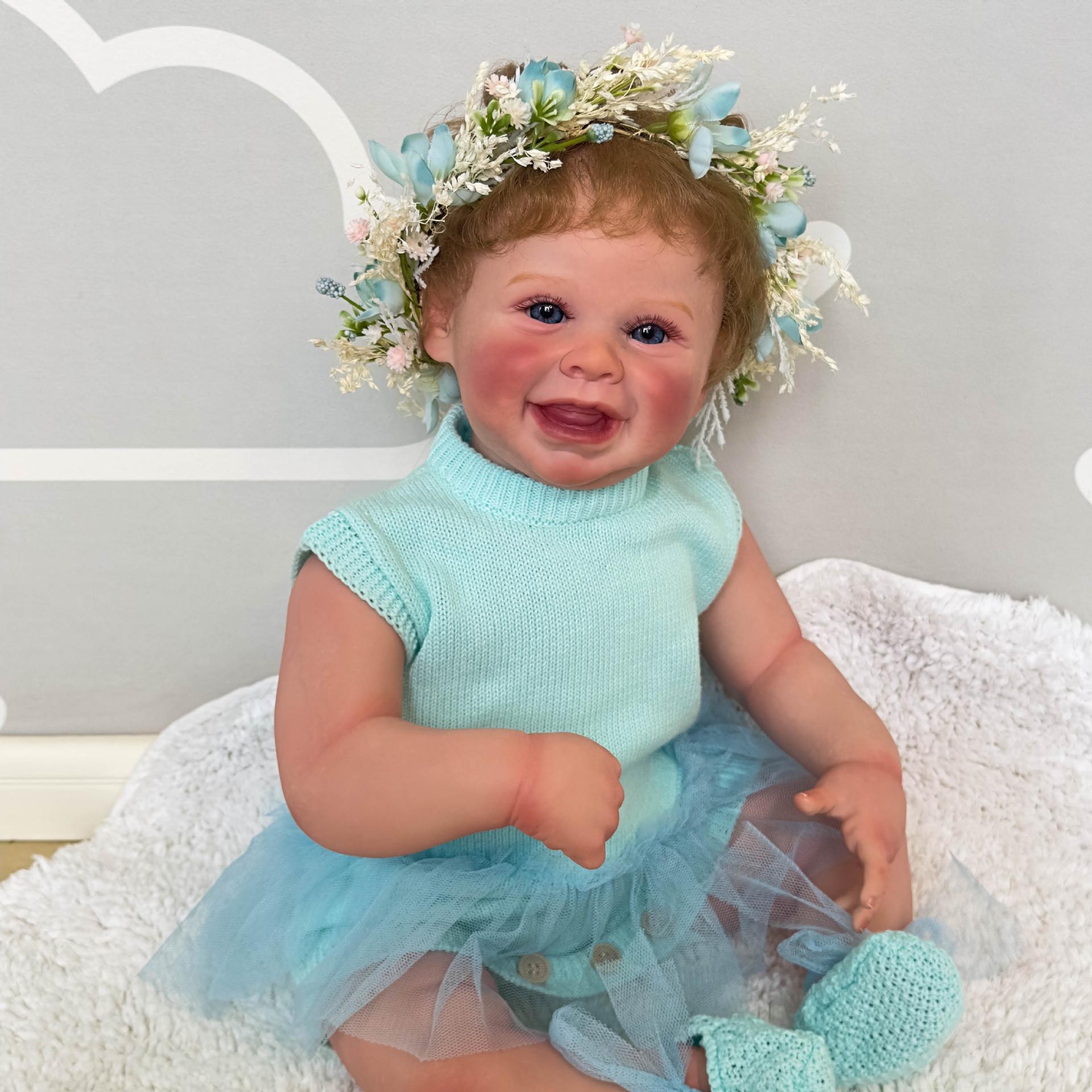 50cm Harper Cloth Body Lifelike Baby Doll - Cute Playhouse Toy 50cm