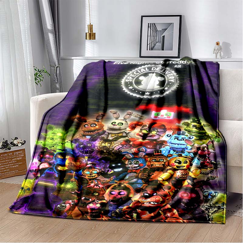 3DTerror FNAF-Five-Nights At Freddys Printed Blanket Home Flannel Comfortable Warm Sofa Bed Portable Children Adult Gift Blanket