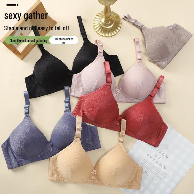 Comfortable No-Wire Bra for Middle-Aged Women - Anti-Sagging, Supportive Underwear for Moms and Seniors