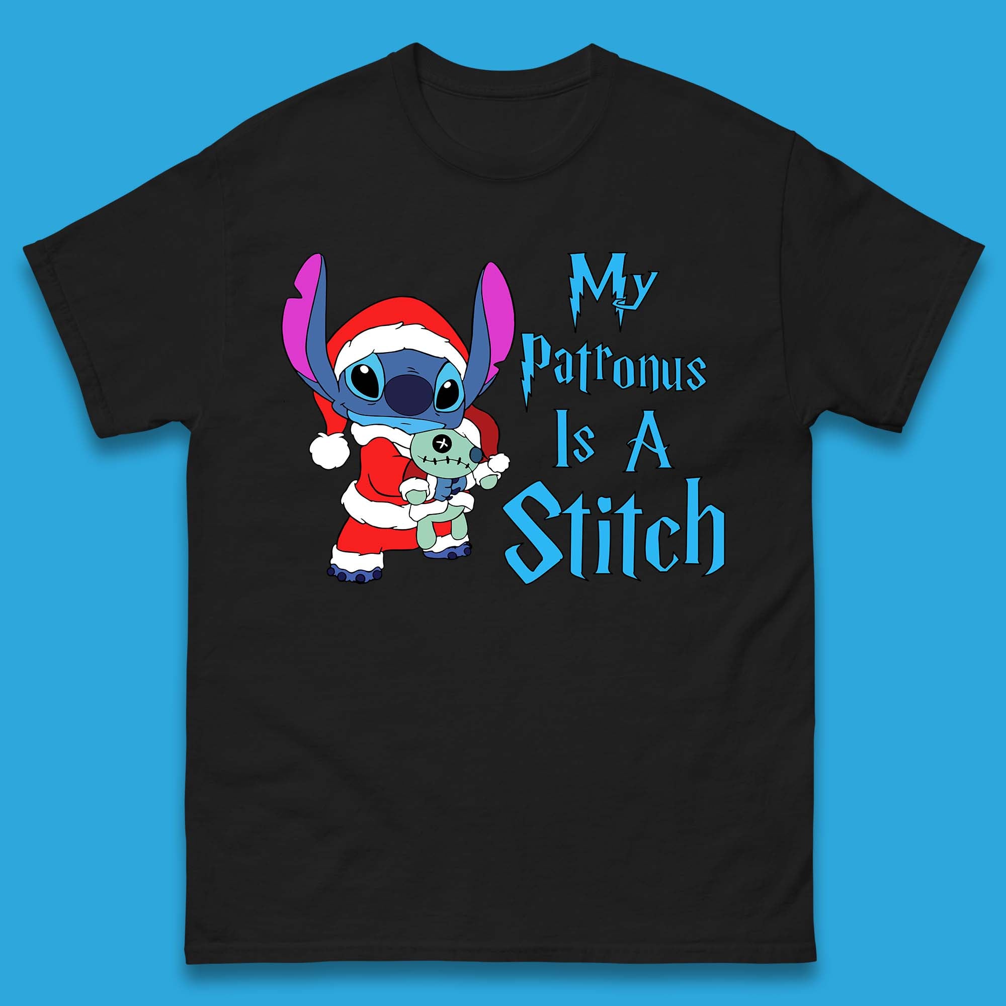 My Patronus Is A Stitch Christmas Mens T Shirt Womens Tops Tees 2XL