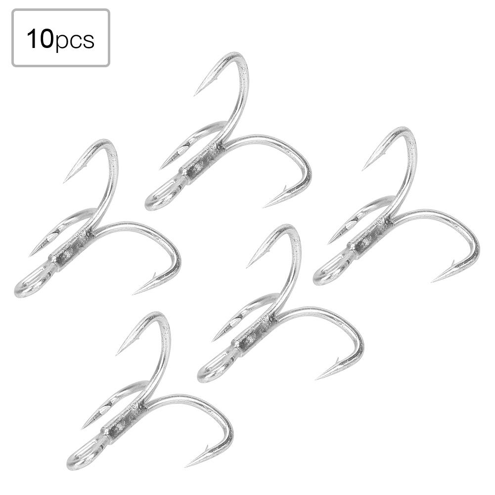 Fishing Hook ened Barbed High Strength Metal Treble Hooks Fishhook (20pcs*6#)