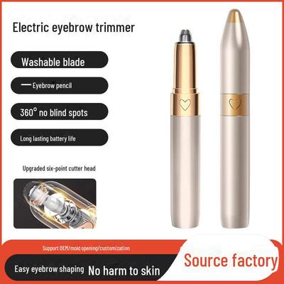 Rechargeable Wireless Electric Eyebrow Trimmer - Portable Stainless Steel Design