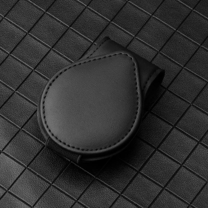 Leather Car Sun Visor Sunglasses and Card Holder