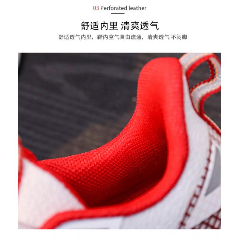 Boys Lightweight Breathable Mesh Running Shoes With Velcro Daily Casual Wear Outdoor Activities
