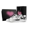 Court Vision 1 Demon Bat, Heart Box Abrasion Resistant Low Top Skateboard Shoes Men's Black White DH2987-101(Team529--)