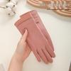 Women's Windproof Touchscreen Rabbit Fur Gloves for Cycling