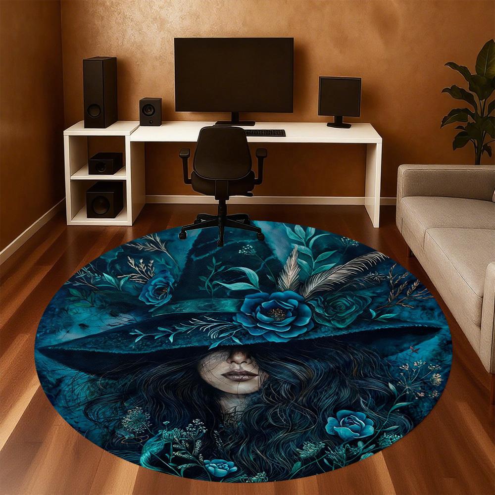 1PC witchcraft magic Office Round Area Rug, Under Office Chairs Bedroom Living Room Home Decor, Carpet for Office -1110010