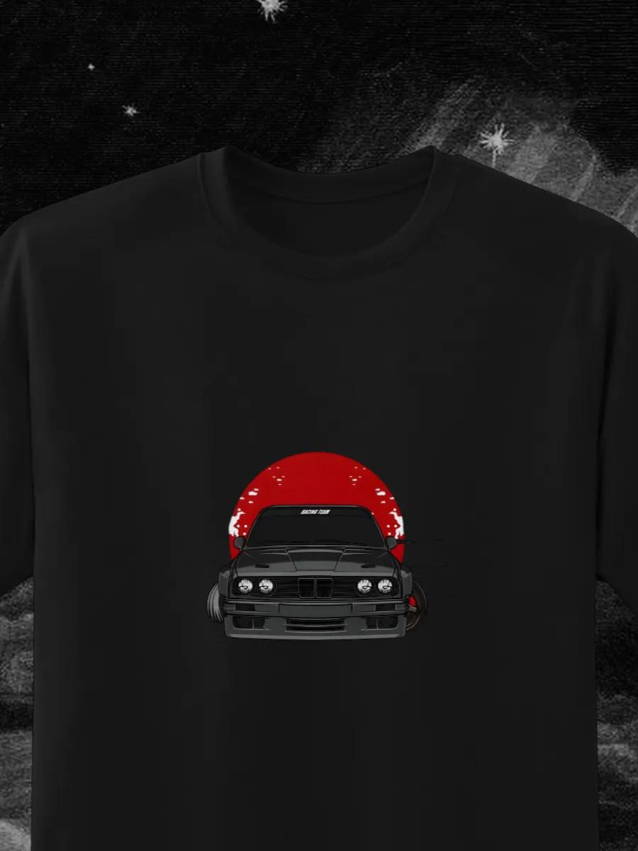 Y2K oversized demon printed T-shirt S