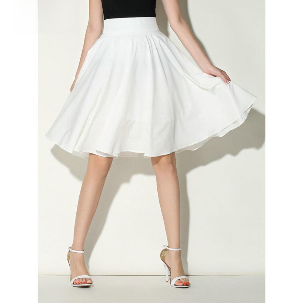 2018 Bohemian High Waist Midi Skate Dress Skirt