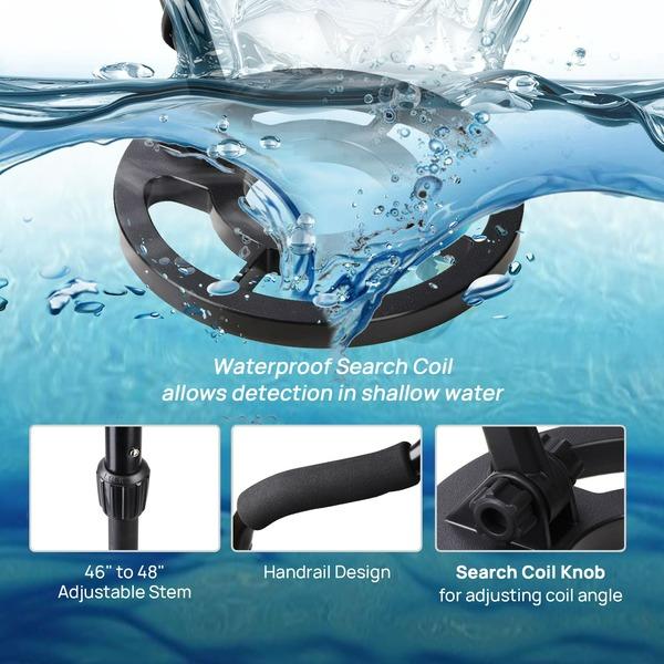Metal Detector Treasure Search Digger Finder Hunter LCD Display Deep Sensitive Waterpoof Coil Gold Jewelry