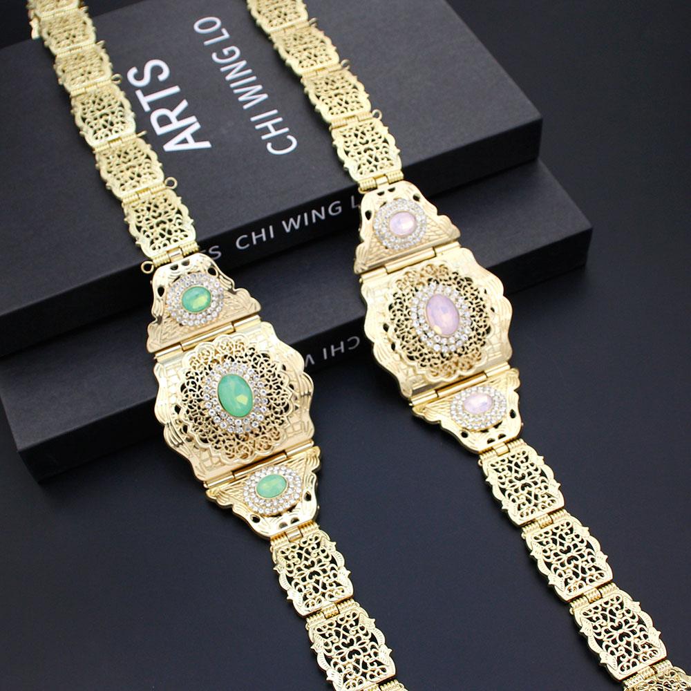 New Pink Crystal Belt Bride Wedding Jewelry Women Dress Belt Waist Chain Clothing Accessories