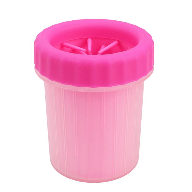 

Dog Foot-washing Wonder Cat Foot-cleaning Cup Claw Cleaning Automatic Foot-washing Device Pet Foot-washing Cup S розовый