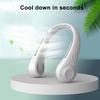 White 4000mAh Wearable USB Rechargeable Neck Fan Bladeless