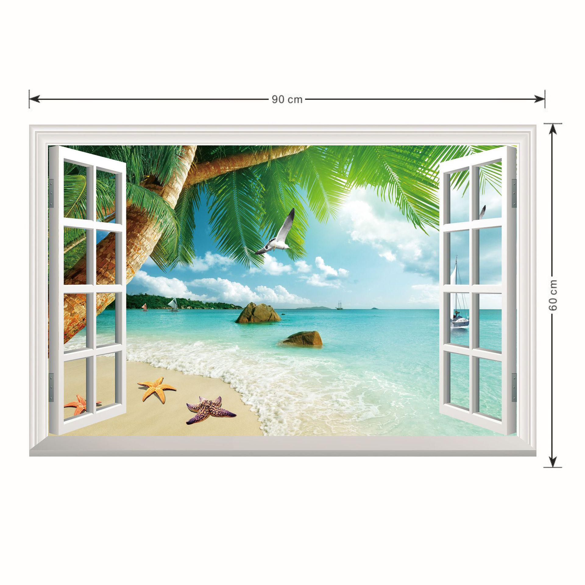 

Декор на стену в виде окна с пейзажем 6615-57*90CM