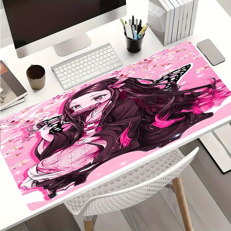 Demon Slayer Nezuko2 Theme Premium Non-slip Mouse Pad with Stitched Edges,Durable Rubber Material,for Desktop & Gaming Great Gifts