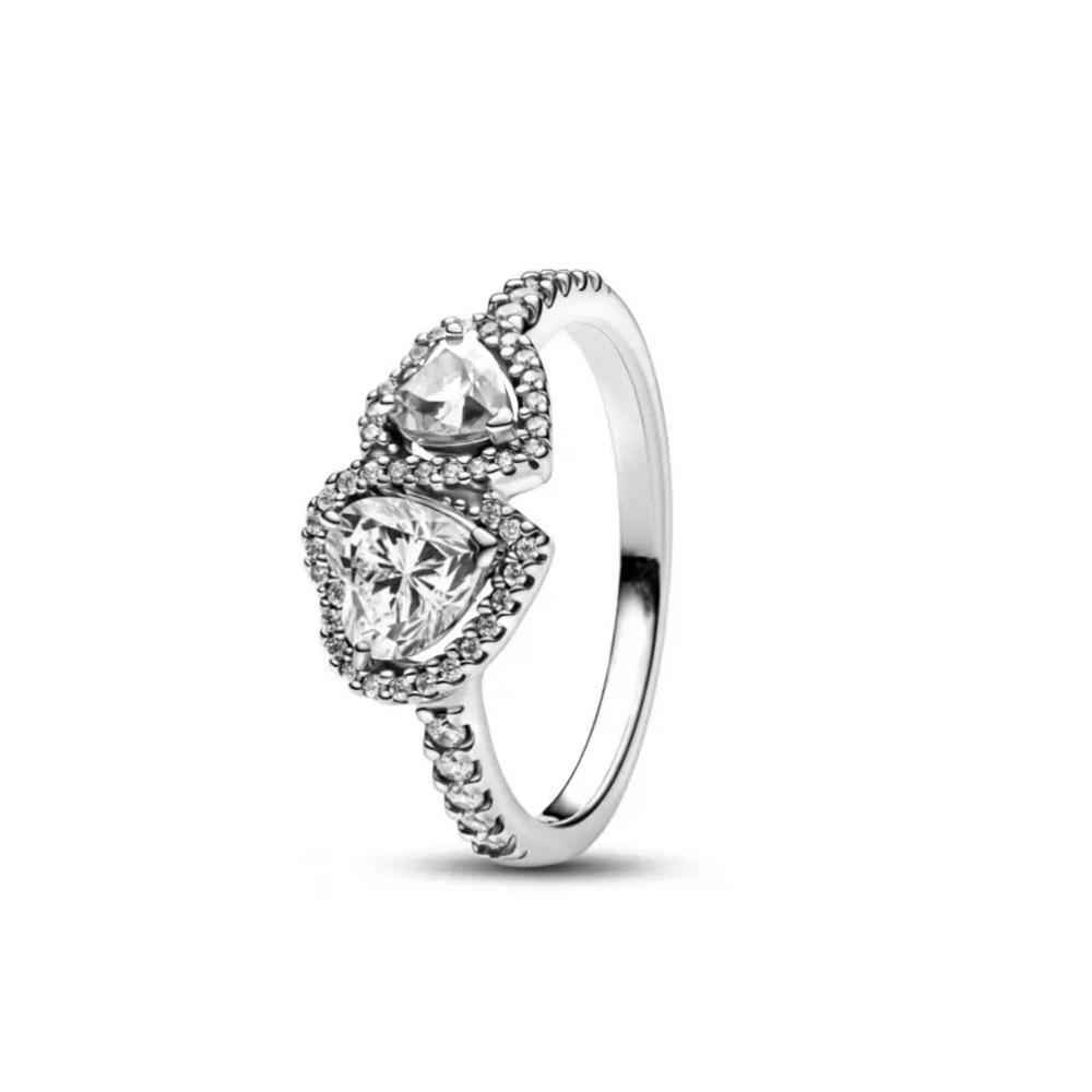 European Size 6 7 8 9 Red Pink Heart Stone Bow European Jewerlry for Women Party Wedding Ring Rings