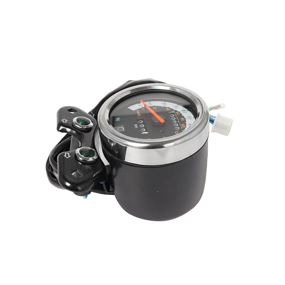 Universal DC 12V Motorcycle Odometer Speedometer Tachometer Dual Speedo Meter Retro for Suzuki Cafe Racer
