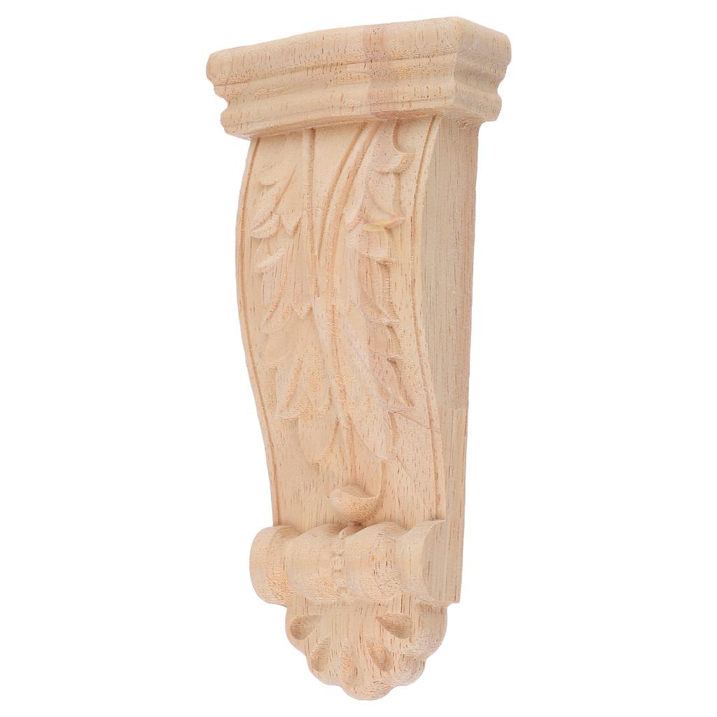 Carved Wood Corbels Unfinished Wooden Bracket For Furniture Decor European Style Shelf Support Beam Column Capitals