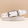Rare Color Women's Cowhide Buckle Belt - Simple, Versatile, Retro Korean Style for Jeans