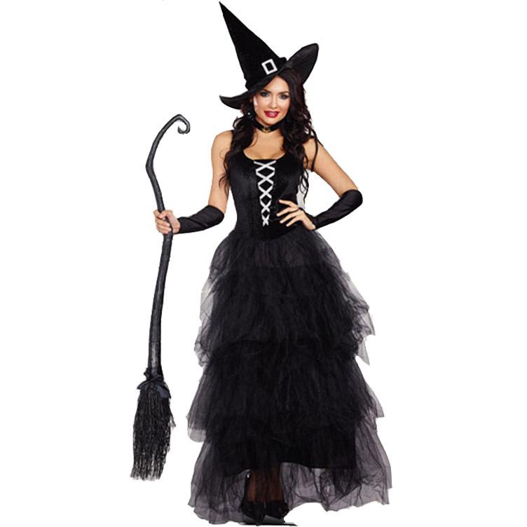 Witch costume cospay Halloween costume, European and American adult ladies cape witch costume