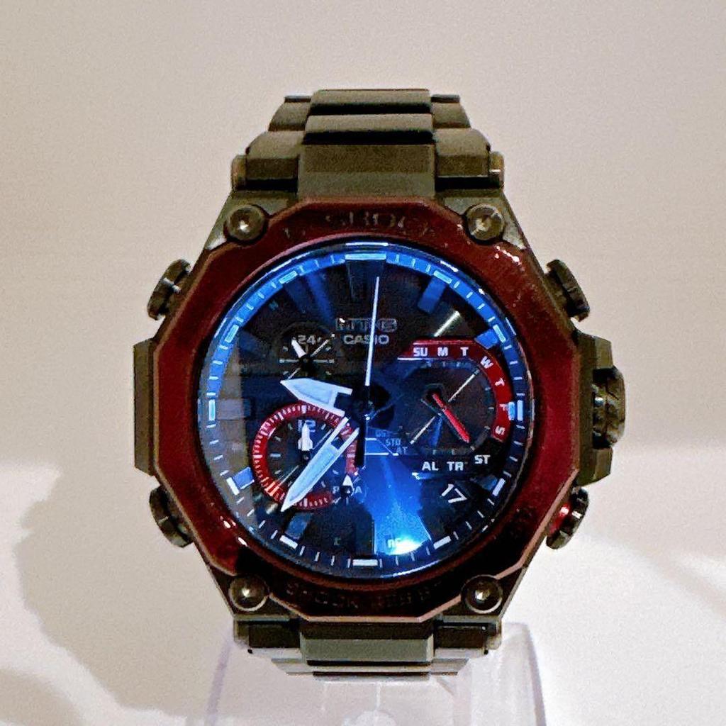 Used Casio G-SHOCK MTG-B2000 Bordeaux men's watch operation confirmed