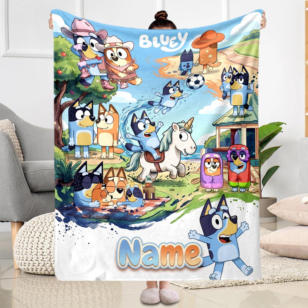 Winter Soccer Fun Customize Text Blanket Gift Personalized Blanket Durable Comfort Suitable for Picnics Couch Bed Seaside Four Seasons Universal