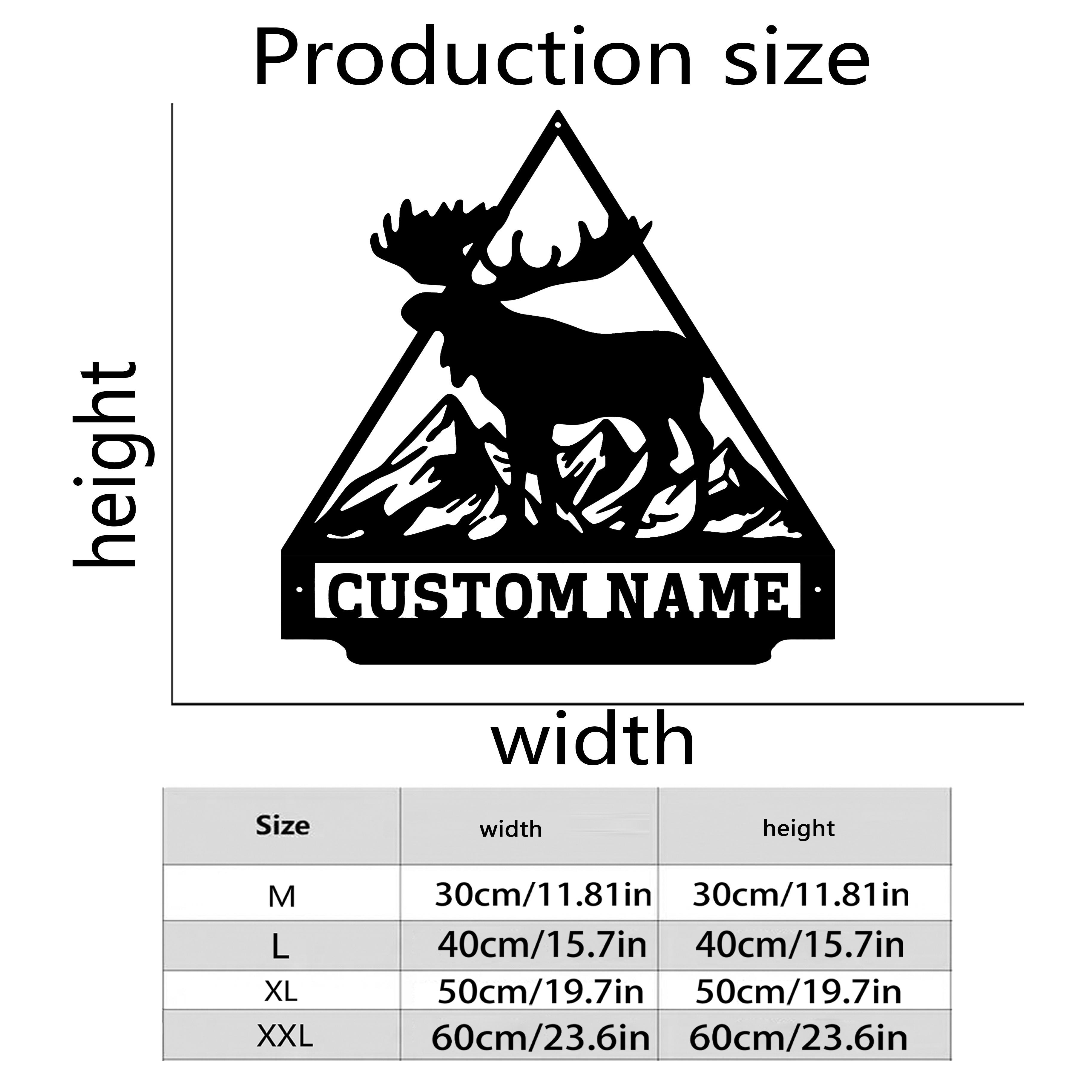 

Custom Metal Wall Art Moose Silhouette Personalized Unique Home Indoor Outdoor Decor Garden Kitchen 30cm