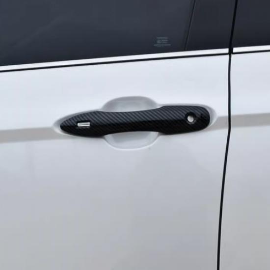 Carbon Fiber Car Door Handles Cover Trim 4pcs For Toyota Camry 2018-2026