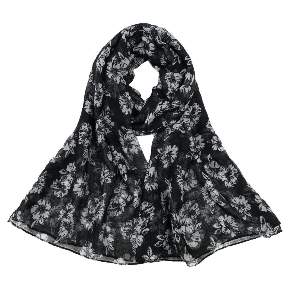Cotton Voile Voile Scarf Breathable Muslim Scarf Fashion Hijab Shawl Muslim Women чёрный