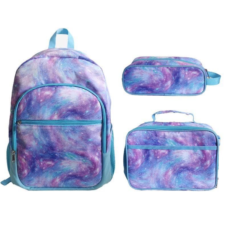 Kids School Backpack Set With Insulated Lunch Bag Pencil Case - Oxford Fabric Lightweight Cute Design Grades 1-2