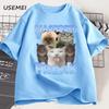 Diagnosed Freak Funny Cat Meme Tshirt Unisex Unisex Silly Cat Memes T Shirt Unisex Casual Round Neck Cotton Cat Tee Streetwear Tees