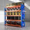 Zhixin Yuncai Blue-Orange 4-Tier Heavy-Duty Storage Rack