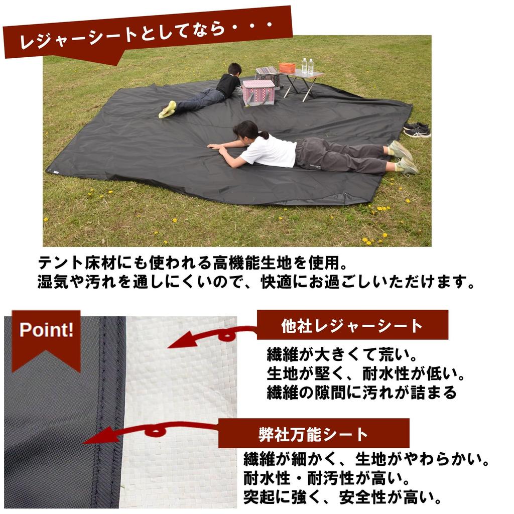iBeamed Pentagonal Ground Pentagon Camping Footprint 270cm Sheet, Tarp, (Black, Sides)