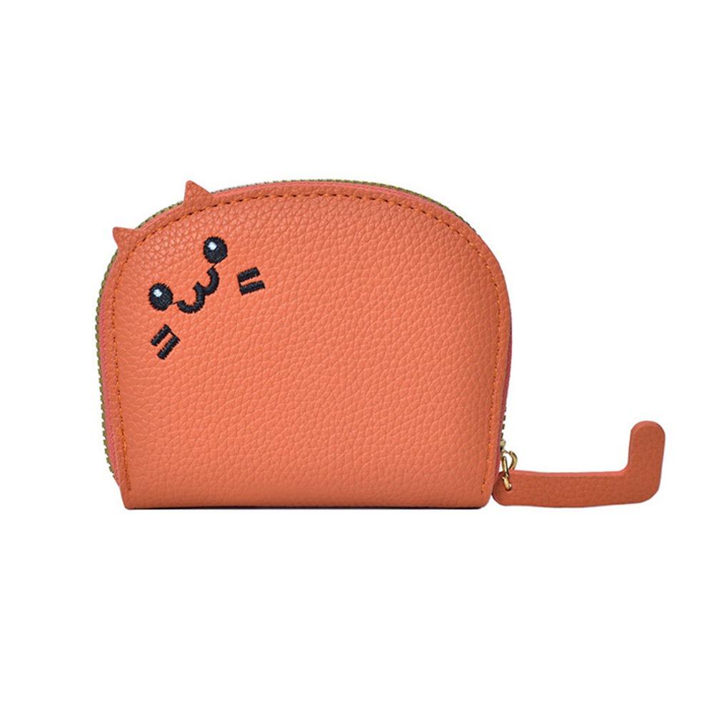 

Fashion Cat Shaped Wallet PU Leather Multi Slots Card Holder ID Card Holder Women Girls оранжевый
