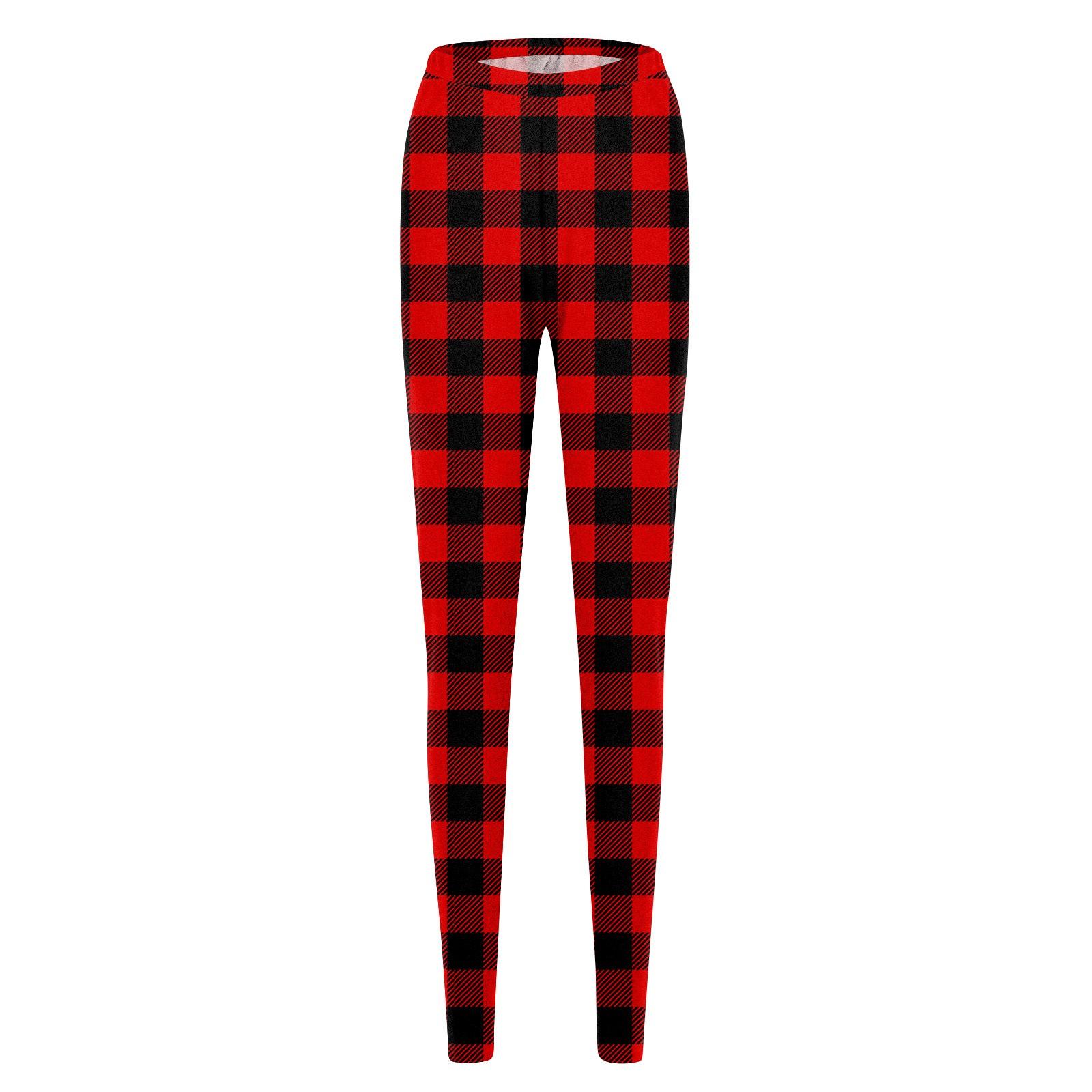 Женские бархатные теплые эластичные леггинсы с рождественским принтом и хлопковыми — фото 4