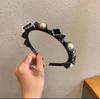 French Retro High Crown Wide-Brimmed Plush Headband for Face Washing and Outings
