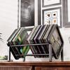 Large Capacity Vinyl Record Storage Rack Carbon Steel Single Tier Record Holder  for Home