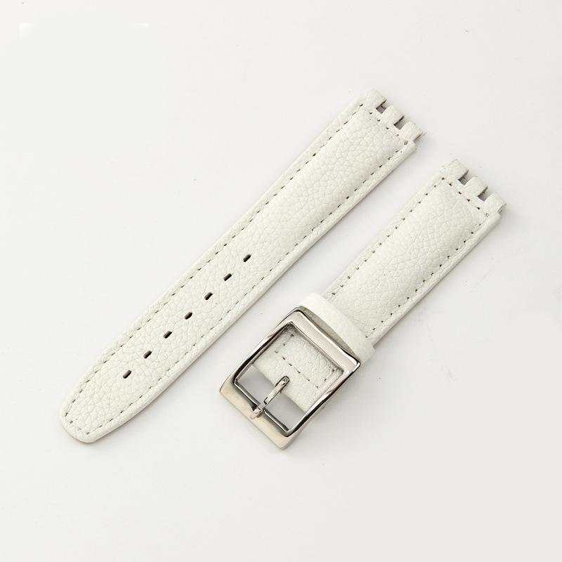 17mm 19mm Äkta Läder Klockarmband för Swatch YCS YAS YGS Armband Spänne Armband Män Sport Vattentätt Klockarmband