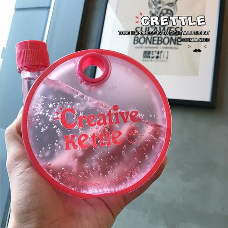 

350ml Cute Kawaii Snail-Shaped Plastic Water Bottle Portable Travel Mug BPA-Free Milk Drinkware Student Kids Girl Gift Cup 350ml розовый