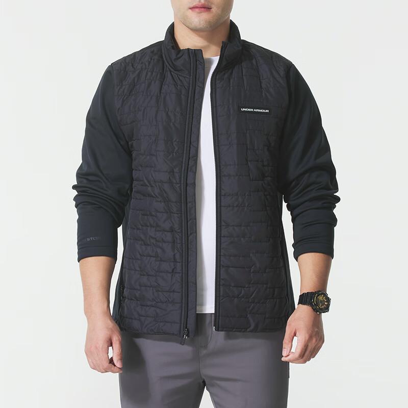 Under Armour Logo Warm Stand Collar Long Sleeve Cotton Jacket Men Jackets 6011061-001